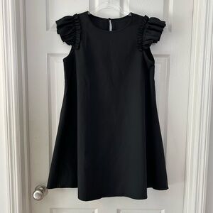 Black Ruffle Trim Dress